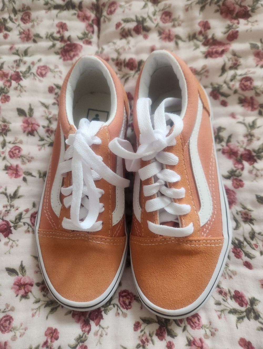 Kids Orange Vans Size 13